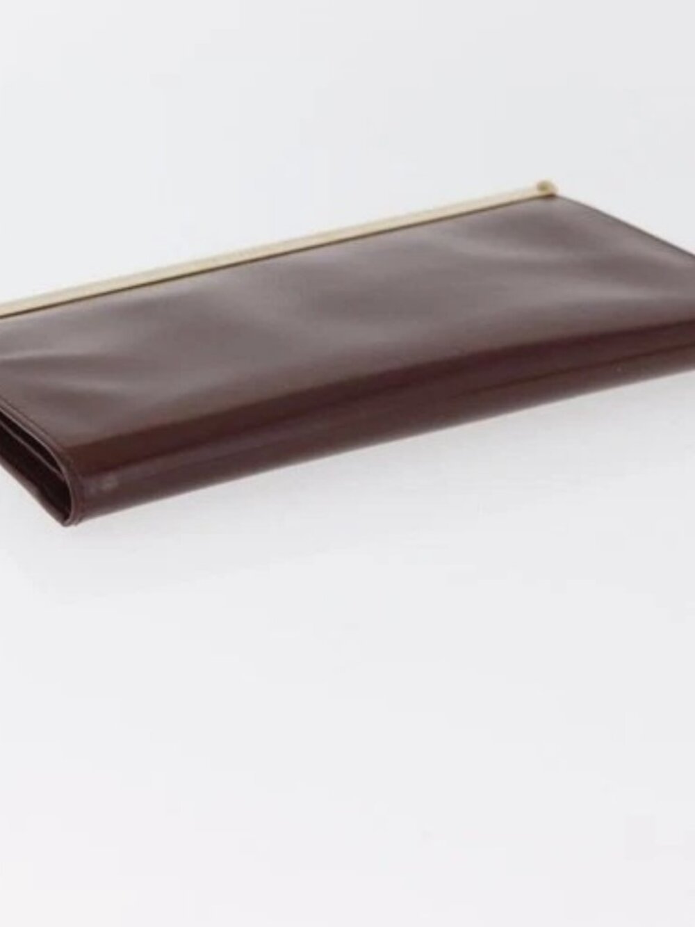 GUCCI Long Wallet Patent leather Brown Gold Auth bs35216 - Picture 5 of 16